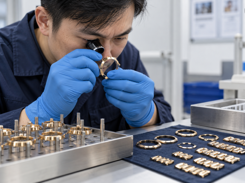 Gold-tone jewellery finishing
