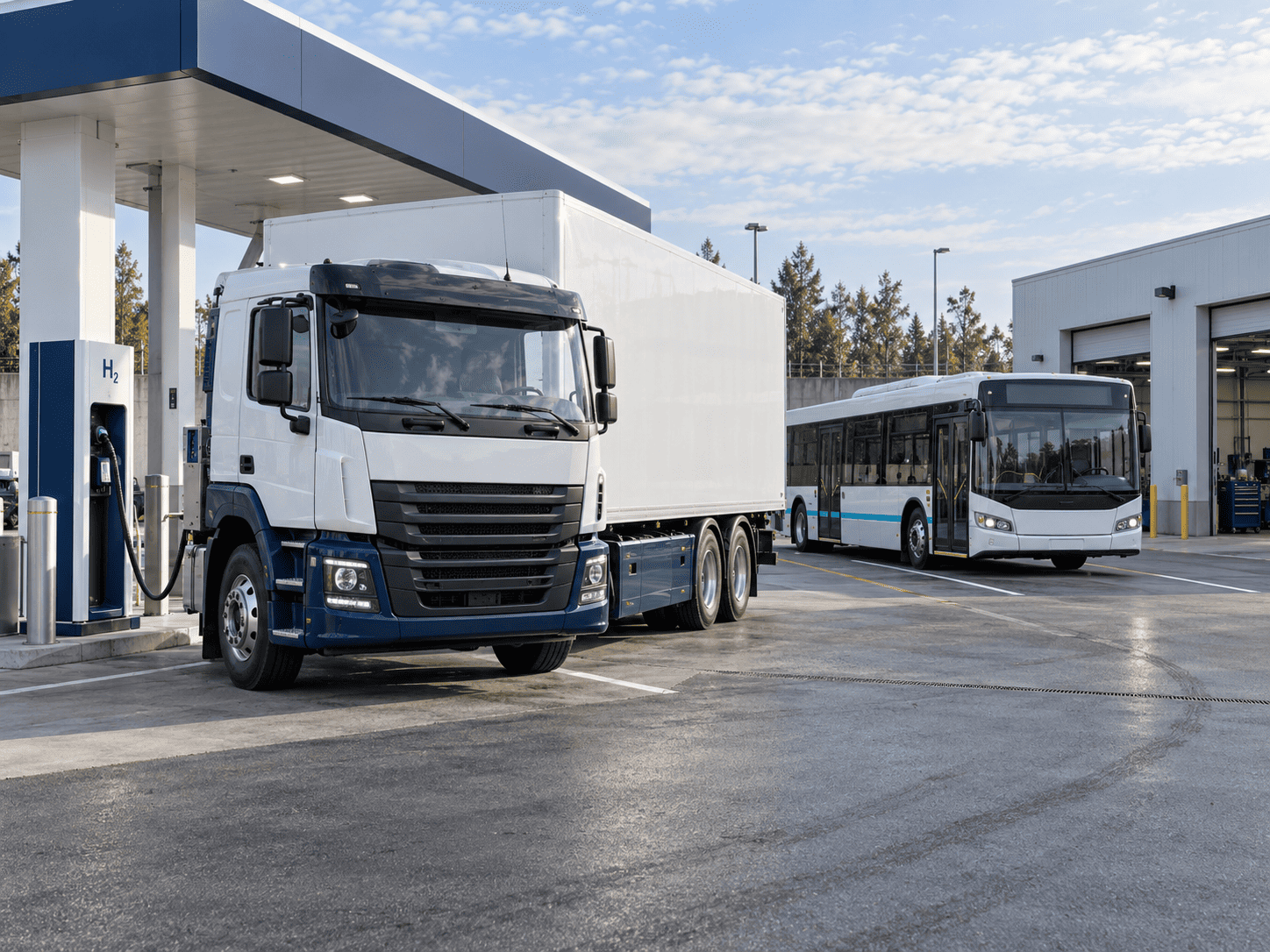 Heavy-duty hydrogen fuel cell transport in fleet operation