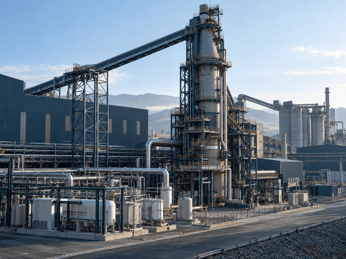 Direct reduced iron and steelworks infrastructure