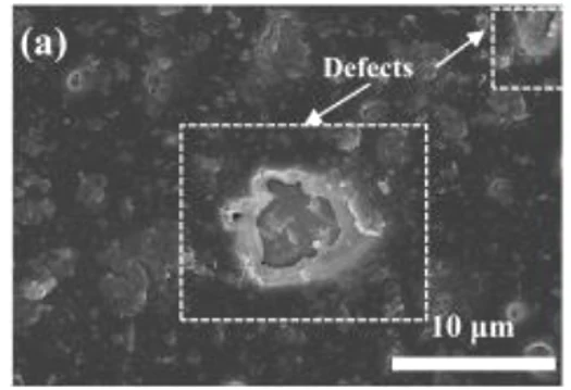 Conventional cathodic vacuum arc coating showing significant corrosion after accelerated stress