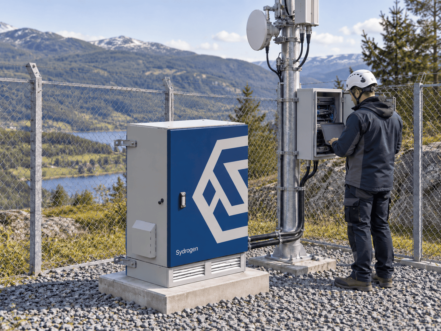 Illustrative KZ300 Turnkey installation for monitoring and communications, based on supplied SydroPOWER product artwork