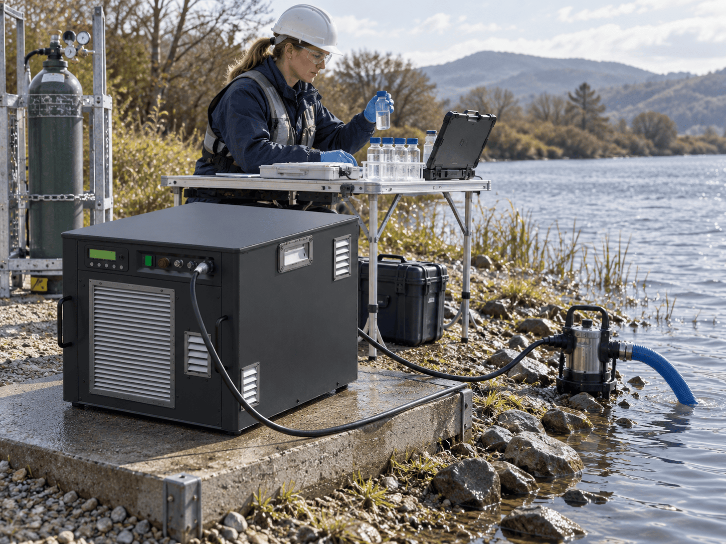 Illustrative KZ3000 installation for field equipment, based on supplied SydroPOWER product artwork