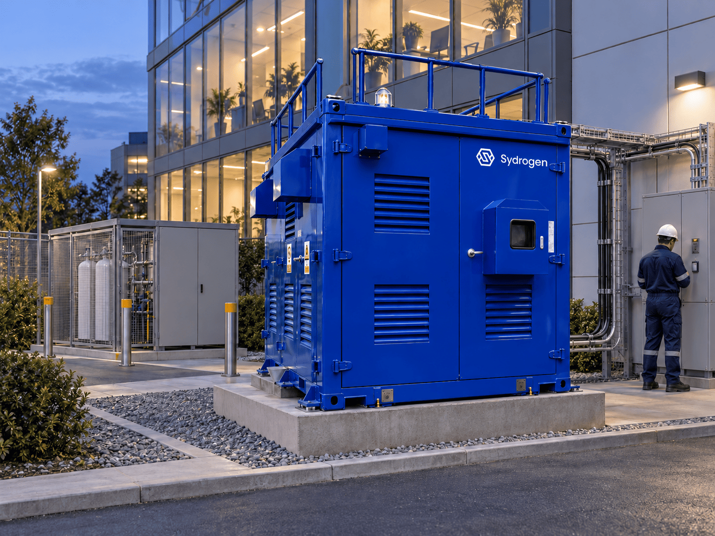 Illustrative MZ100T installation for backup power, based on supplied SydroPOWER product artwork