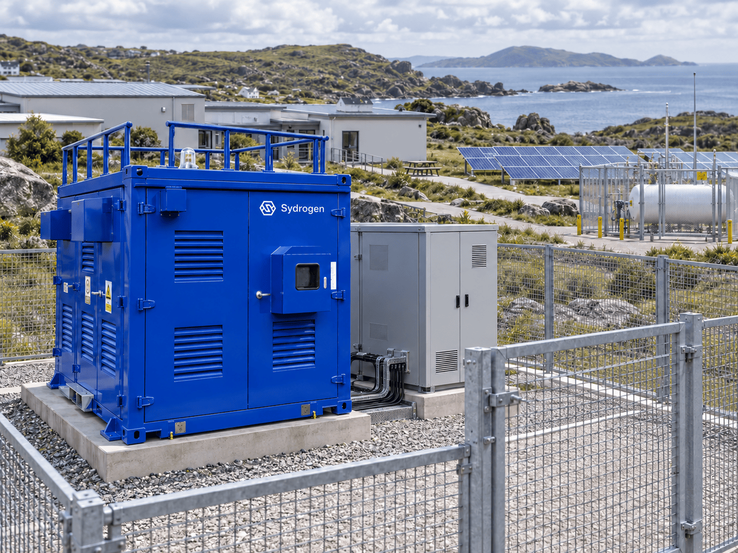 Illustrative MZ100T installation for smaller microgrids, based on supplied SydroPOWER product artwork