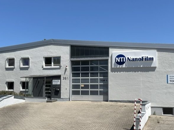 Exterior shown for Nanofilm AM Germany GmbH, Augsburg coating, equipment & sales.
