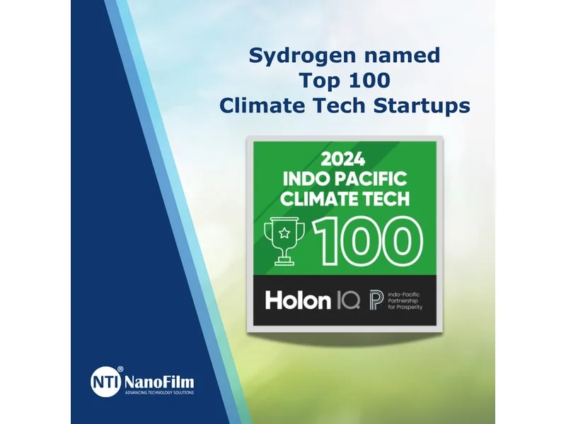 Article image: Sydrogen named one of the Top 100 Climate Tech Startups in the Indo-Pacific region by HolonIQ